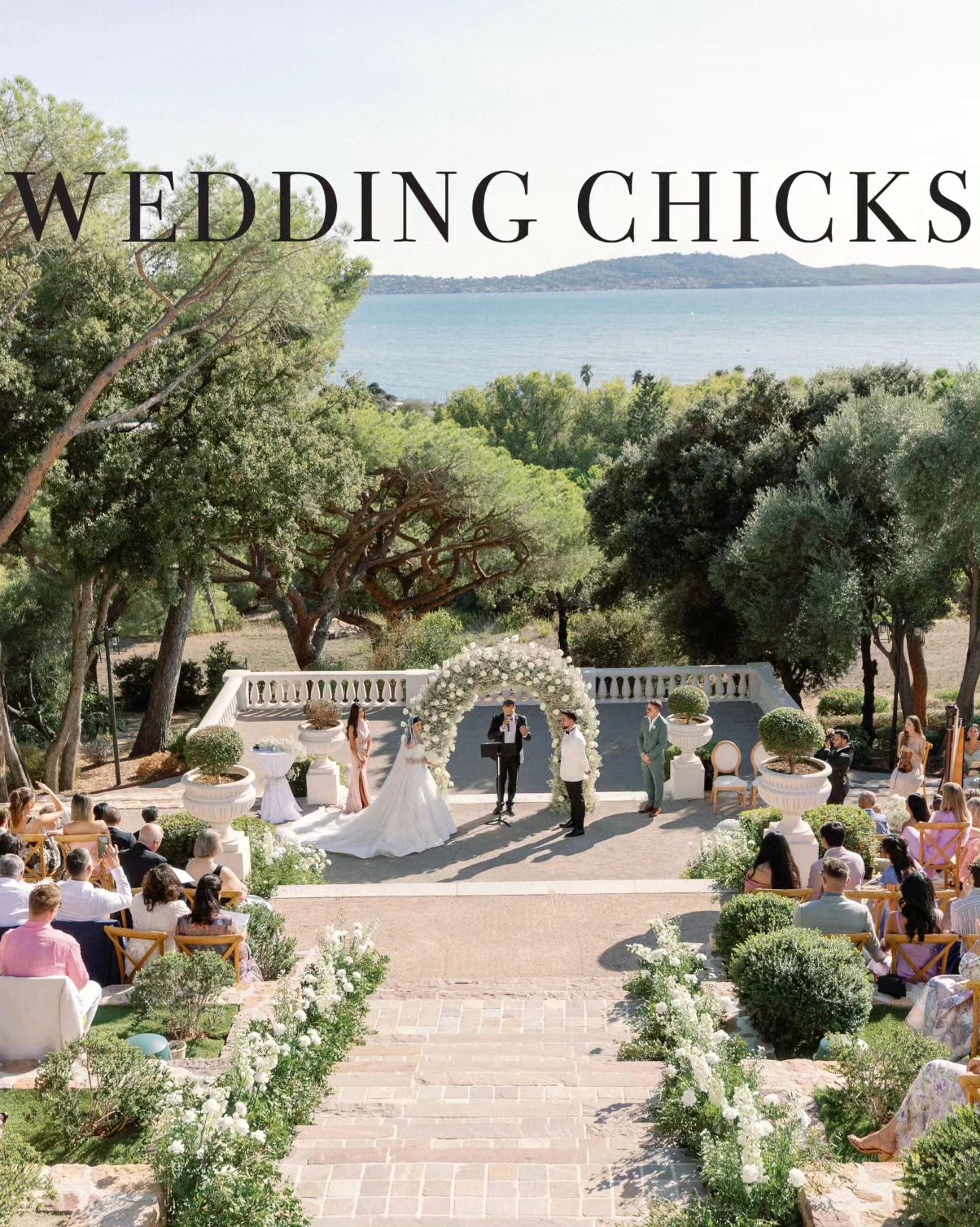 La cérémonie vue d'en haut, publiée par Wedding Chicks